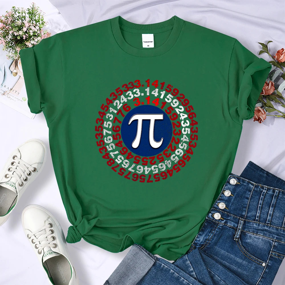 Funny Pi Π Spiral Mathematics Geometry Women T-Shirt