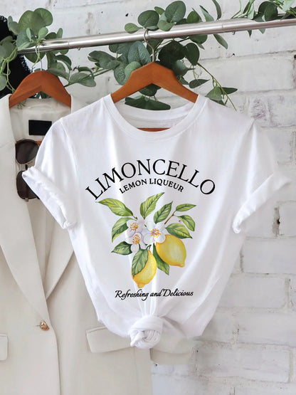 Women's Limoncello Lemon Liqueur Graphic Print T-Shirt
