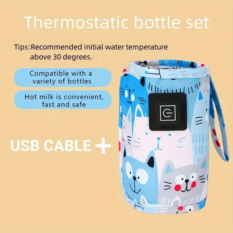 USB Milk Water Warmer, Travel Stroller Insulated Bag