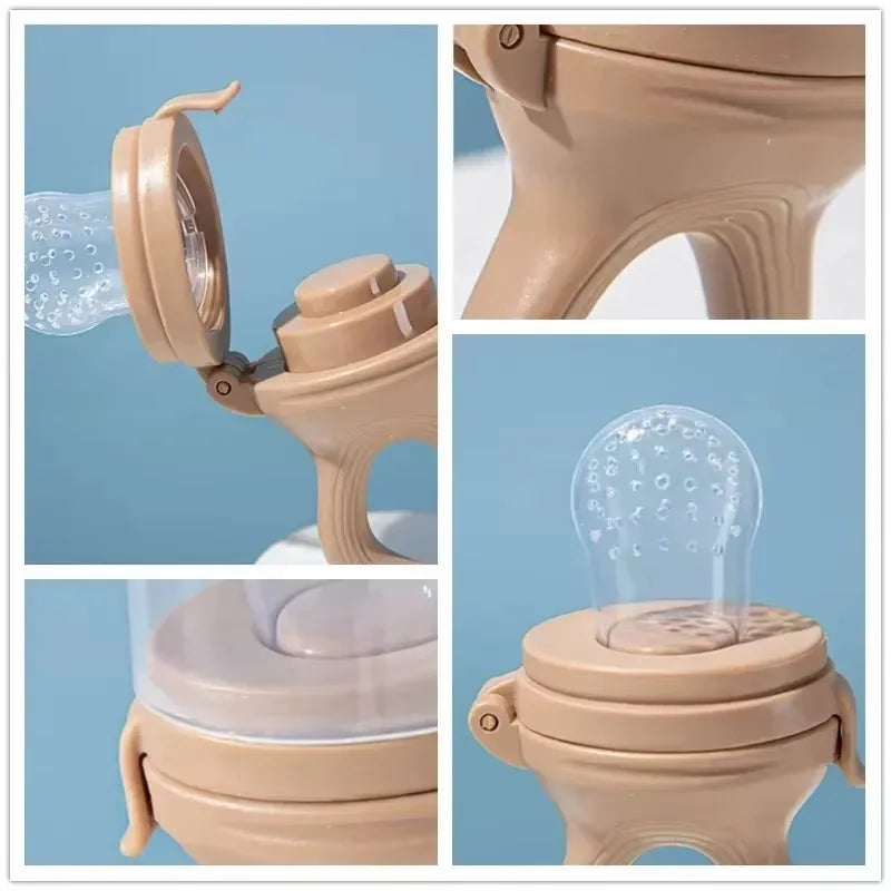 Silicone Baby Fruit Feeder with Cover Baby Nipple Fresh