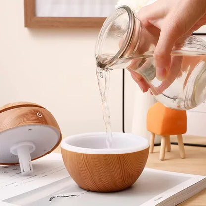 Mini Woodgrain Ultrasonic Humidifier USB Essential Oil