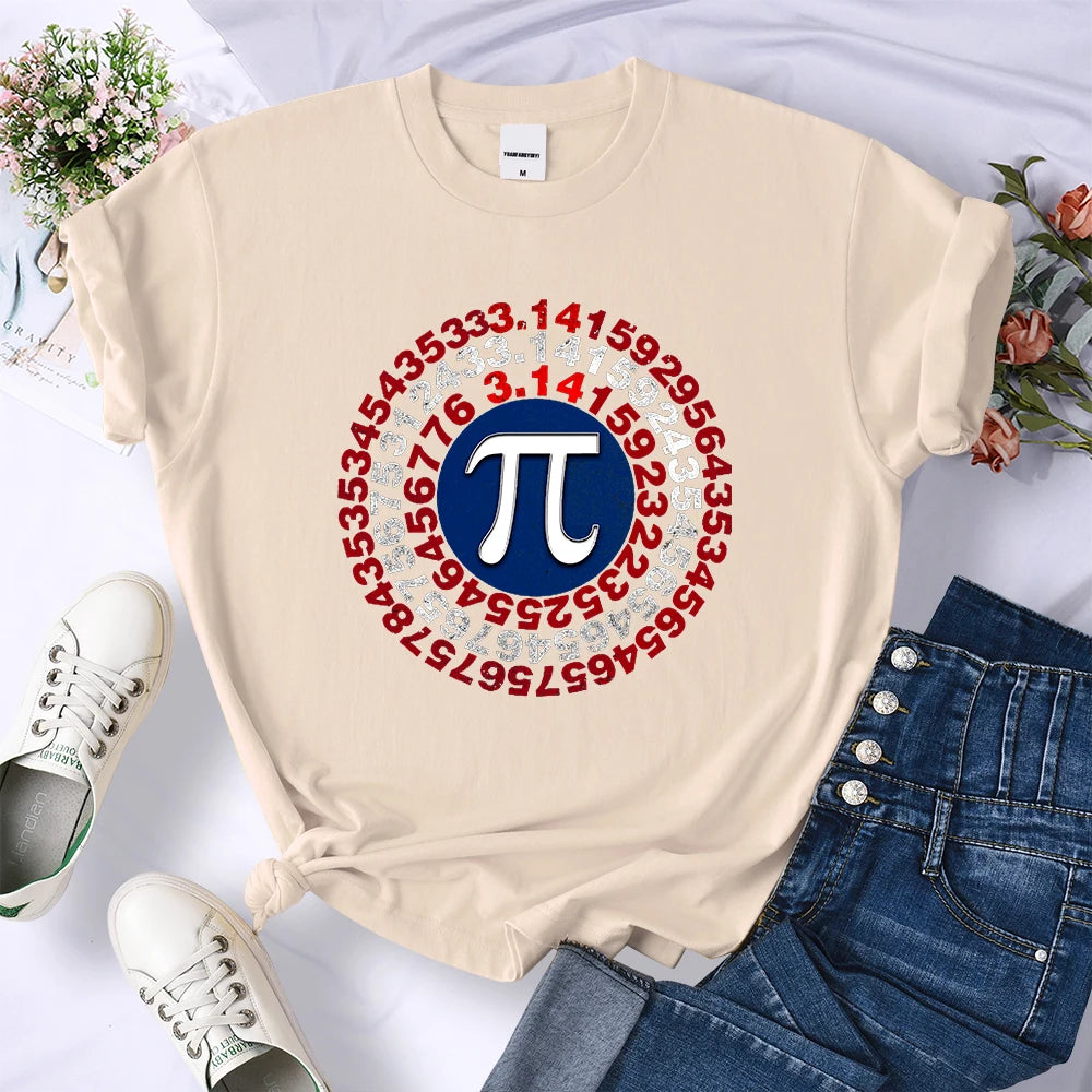 Funny Pi Π Spiral Mathematics Geometry Women T-Shirt