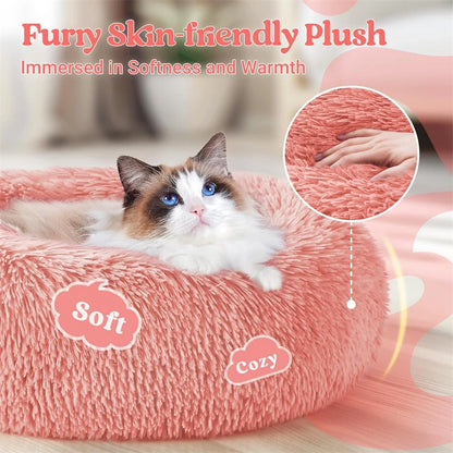 Soft Long Plush Cat House Bed