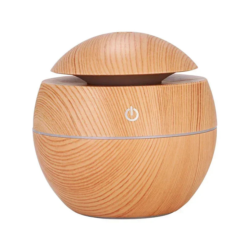 Mini Woodgrain Ultrasonic Humidifier USB Essential Oil