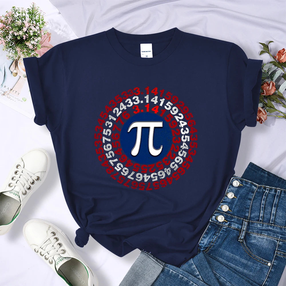 Funny Pi Π Spiral Mathematics Geometry Women T-Shirt