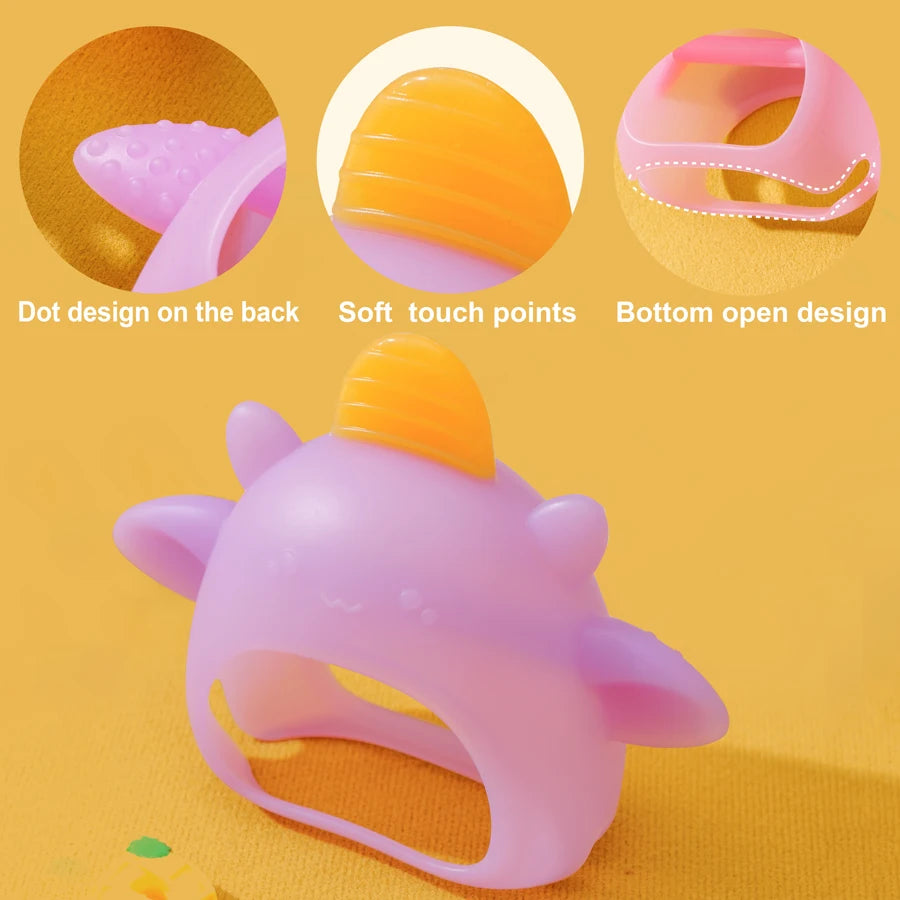 1PC Silicone Teether Toy For Baby Cartoon Animal