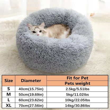 Soft Long Plush Cat House Bed