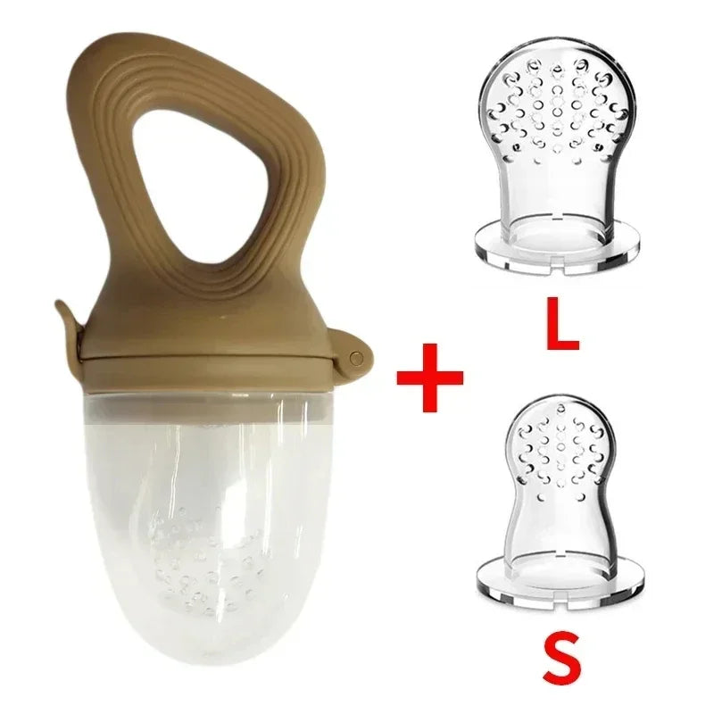 Silicone Baby Fruit Feeder with Cover Baby Nipple Fresh