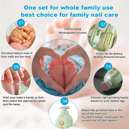 Baby Electric Nail Trimmer Kid Nail Polisher Tool Baby