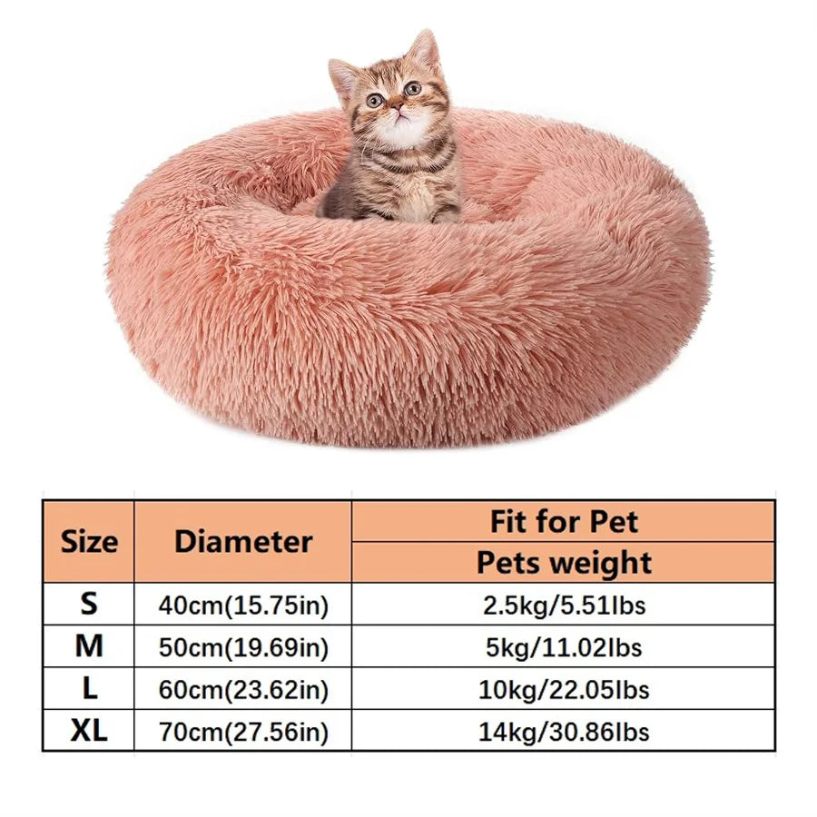 Soft Long Plush Cat House Bed