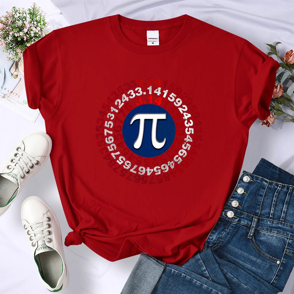Funny Pi Π Spiral Mathematics Geometry Women T-Shirt