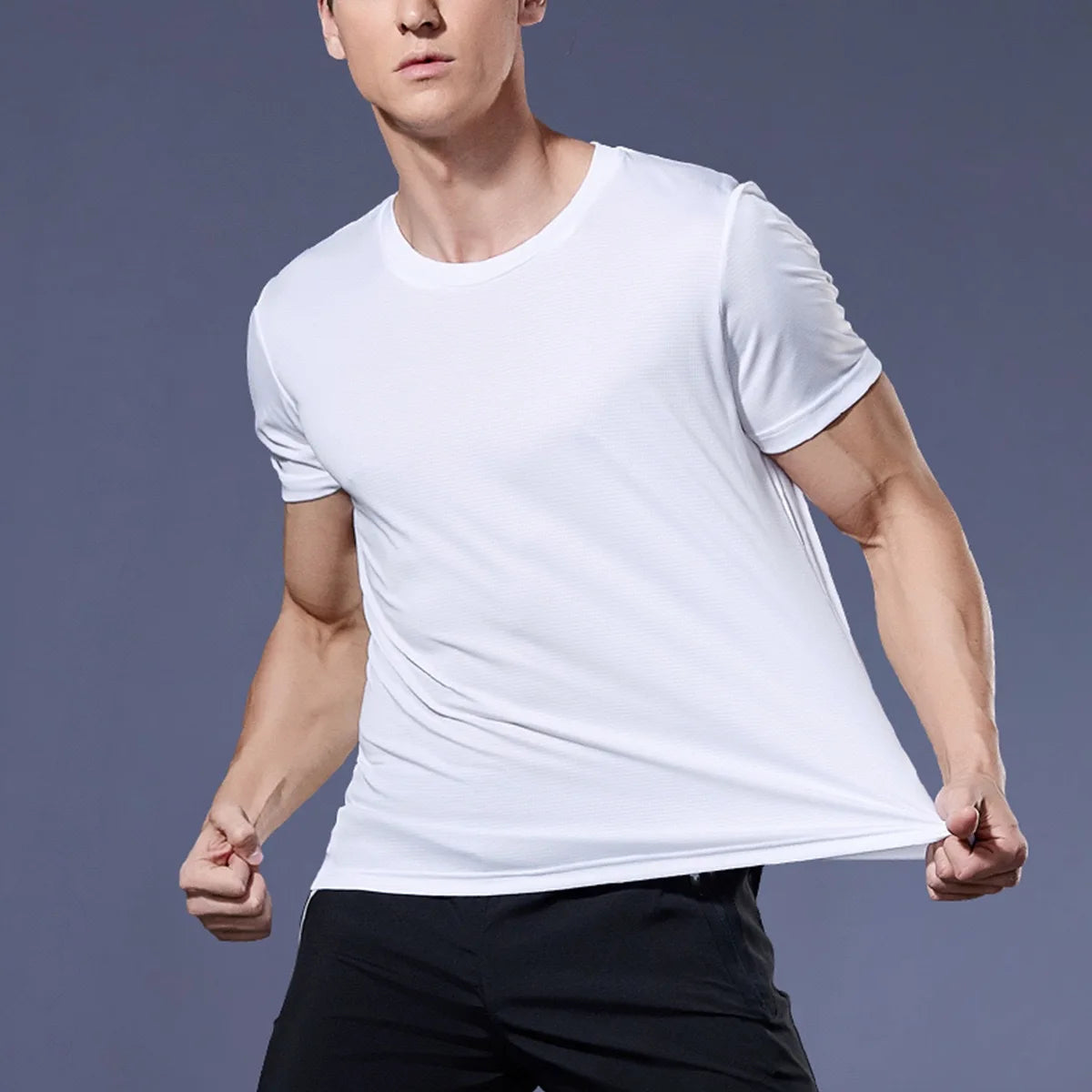 Men's Quick Dry Short Sleeve Gym Running Moisture