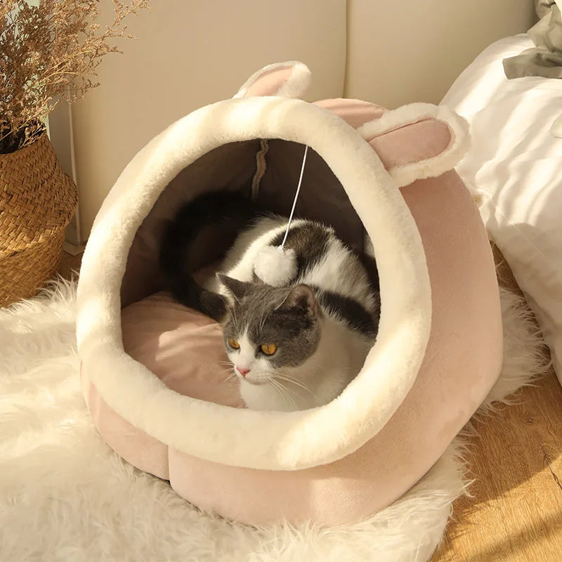 Pet Tent Cave Bed for Cats Small Dogs Self-Warming