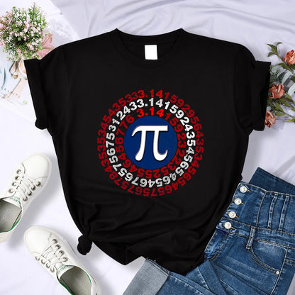 Funny Pi Π Spiral Mathematics Geometry Women T-Shirt