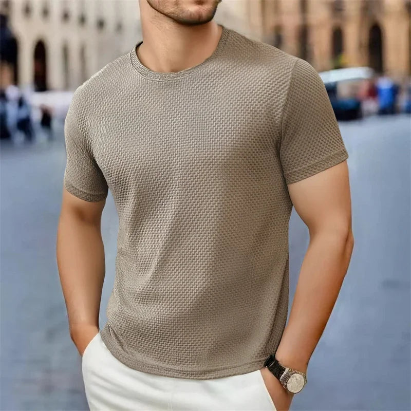 Men's Casual Short Sleeve T-shirt 2025 New Bone