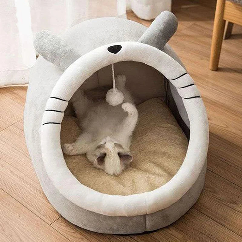 Pet Tent Cave Bed for Cats Small Dogs Self-Warming