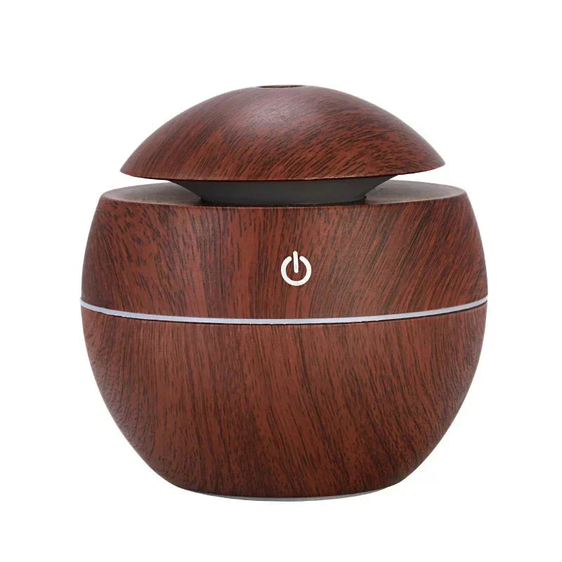 Mini Woodgrain Ultrasonic Humidifier USB Essential Oil