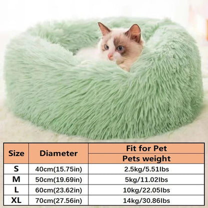 Soft Long Plush Cat House Bed