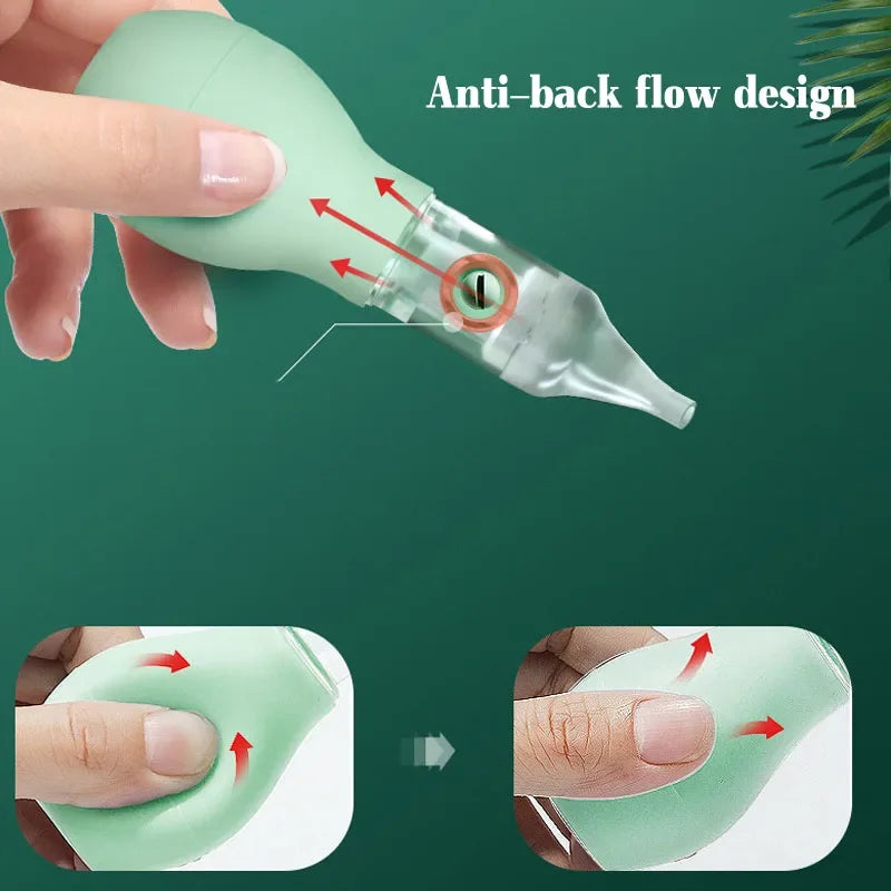 Soft Nasal Aspirator for Baby Anti-back Flow Nose Sucker
