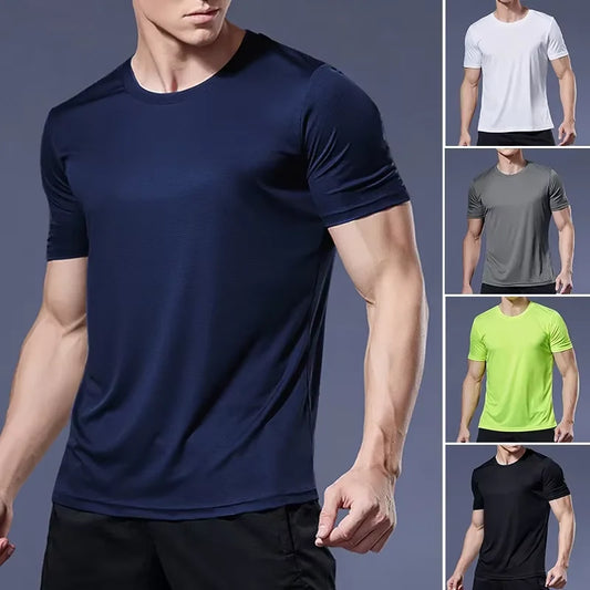 Men's Quick Dry Short Sleeve Gym Running Moisture