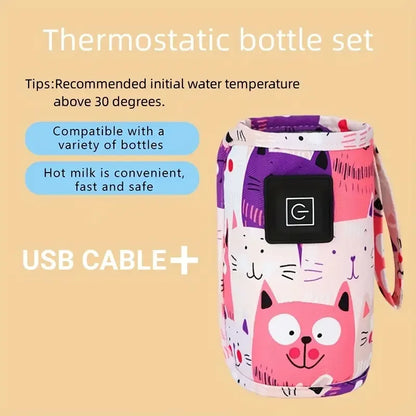 USB Milk Water Warmer, Travel Stroller Insulated Bag