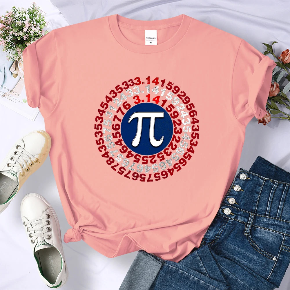 Funny Pi Π Spiral Mathematics Geometry Women T-Shirt